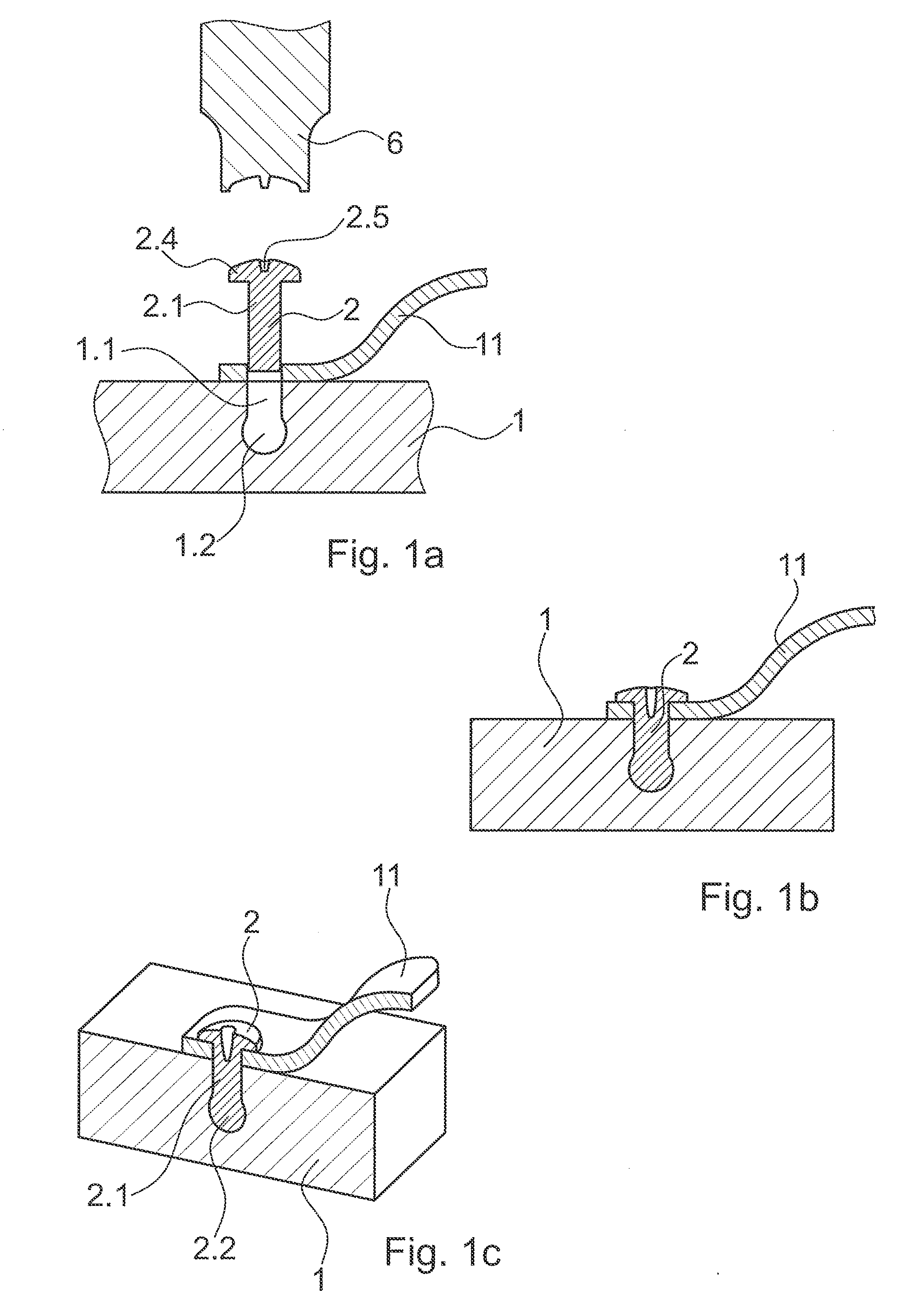 Method for connecting parts relative to one another