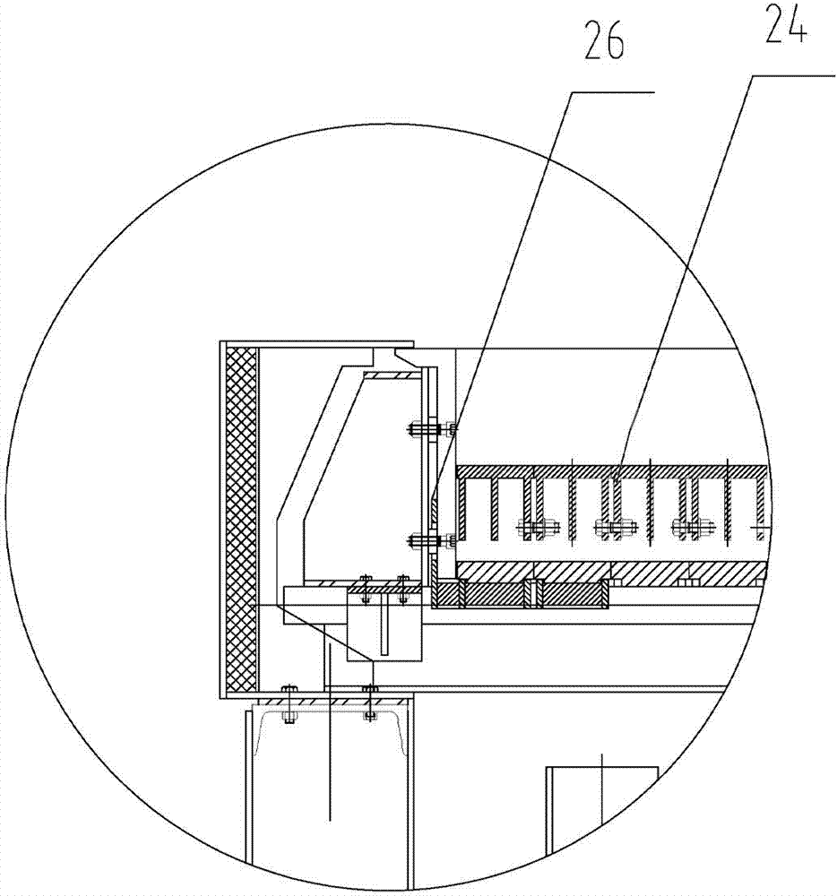 Reciprocating grate furnace with two-section-reverse-acting and one-section-forward-acting grate