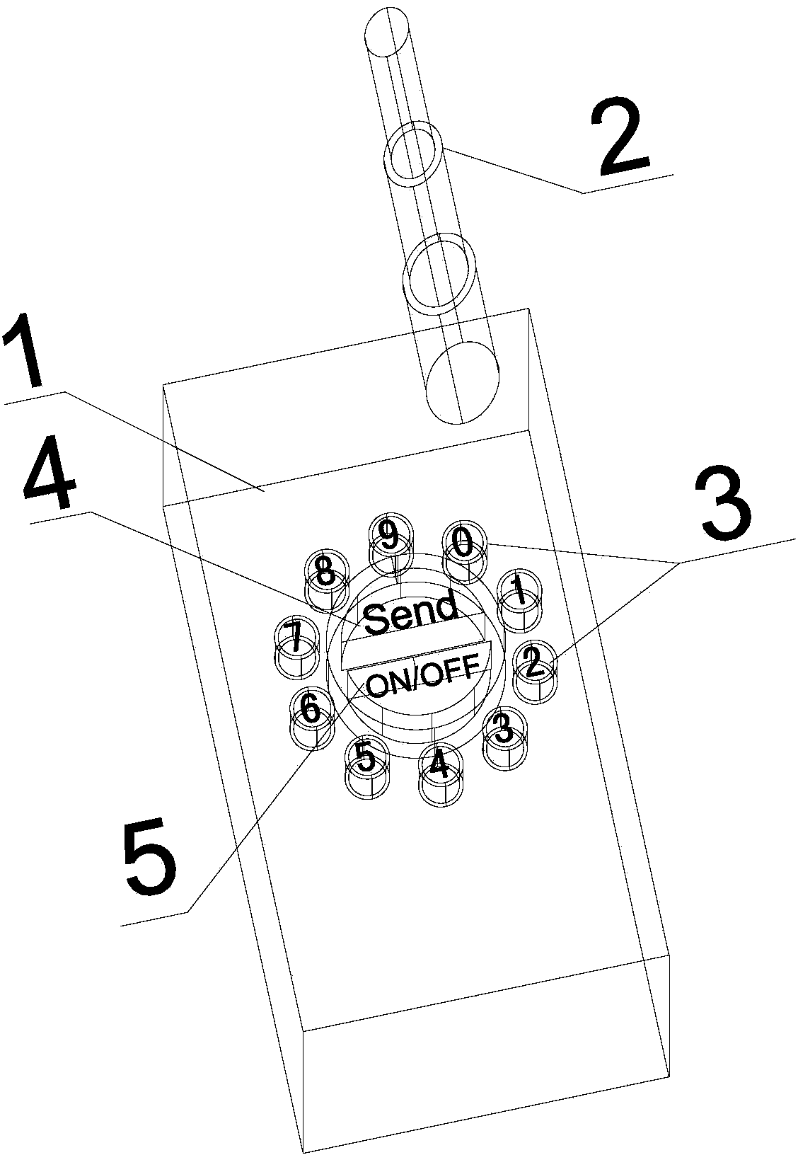 Wireless taxi calling device and use method