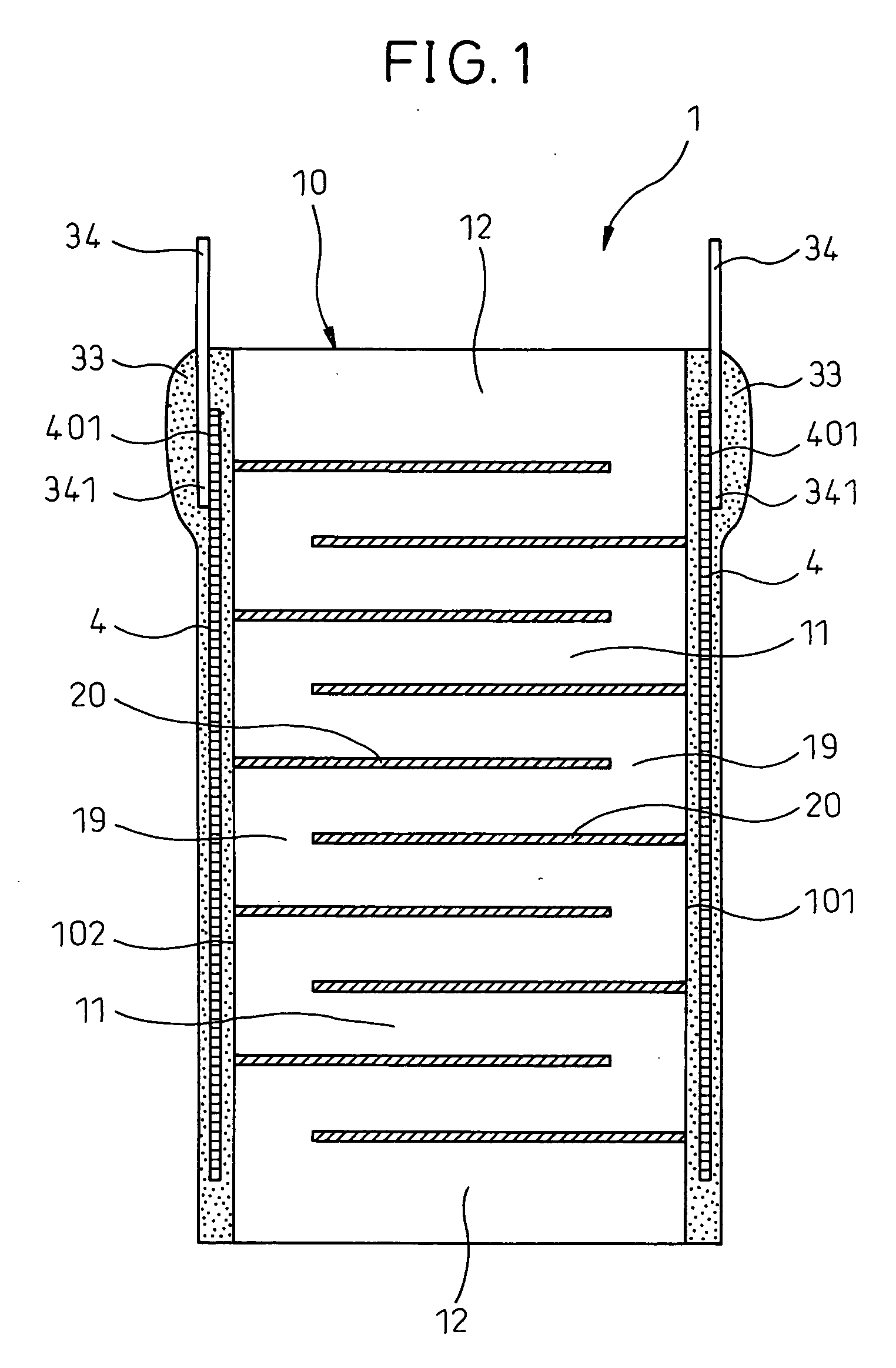 Laminate-type piezoelectric element and method of producing the same
