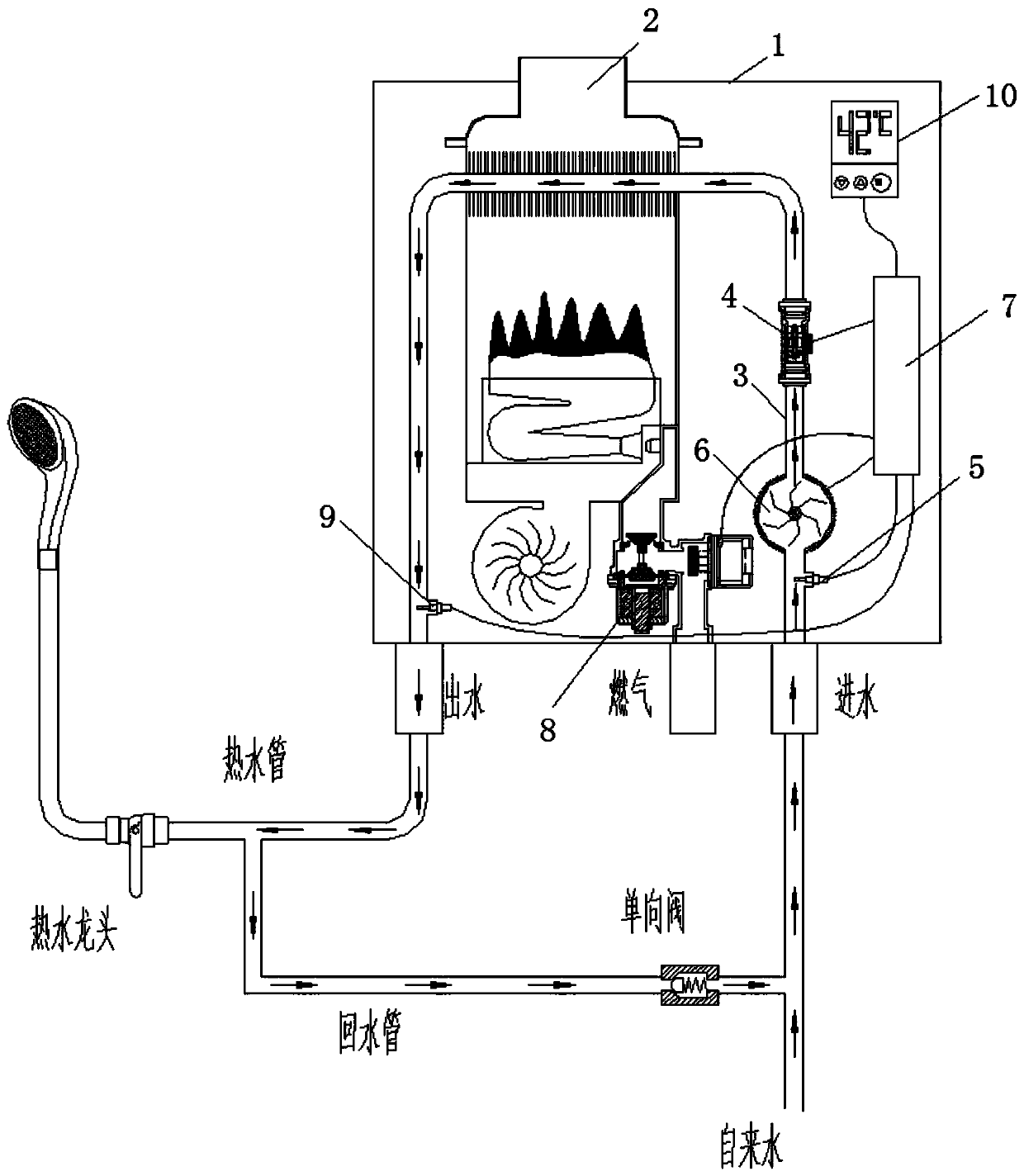 Gas water heater control method and gas water heater