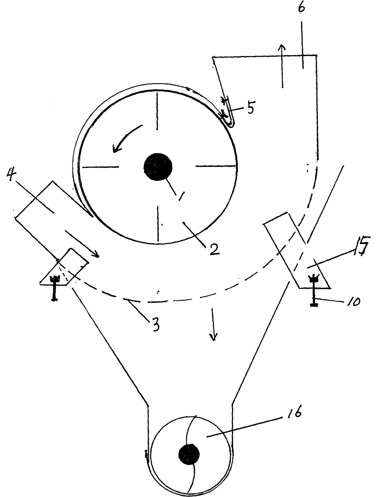 Fan pneumatic conveying and cleaning and settling system