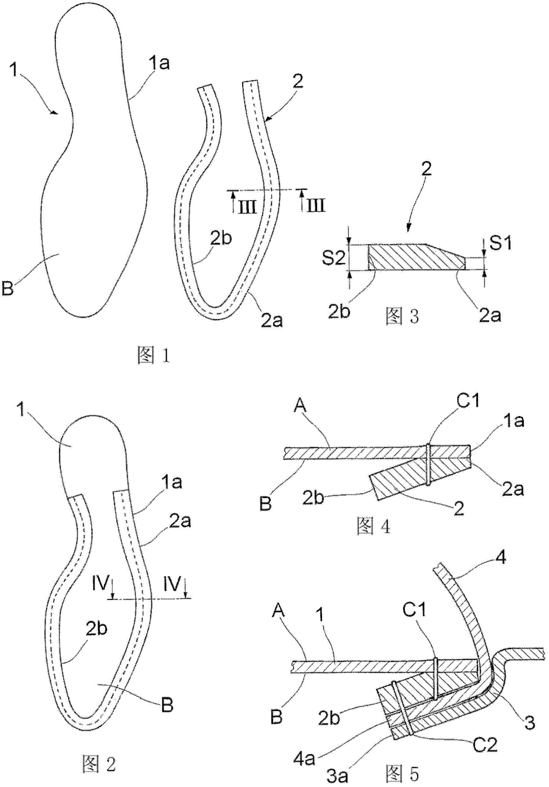 Operating process for the production of an insole for footwear and insole thus obtained