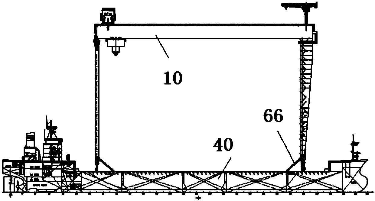 Ship loading and ship unloading method for gantry crane