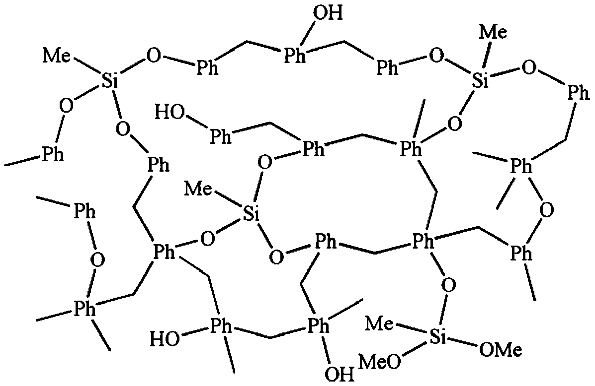 Method for preparing diphenyl ether/organic silicon double-modified phenolic resin adhesive