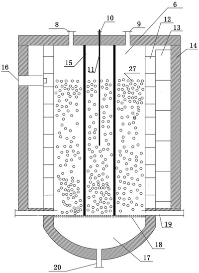 Treatment device and method for microwave upgrading injection coal