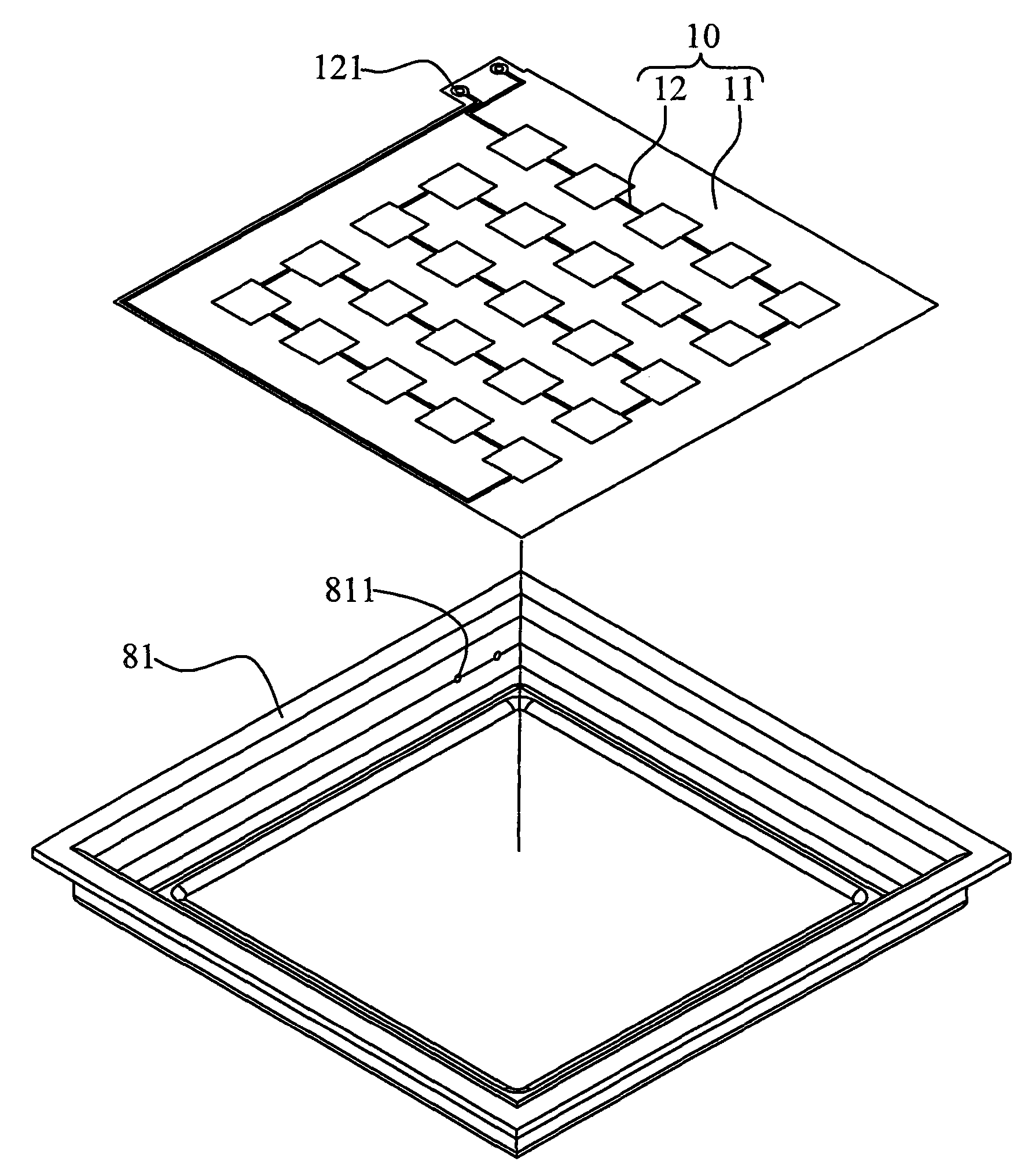 Conductive coating structure for lighting device
