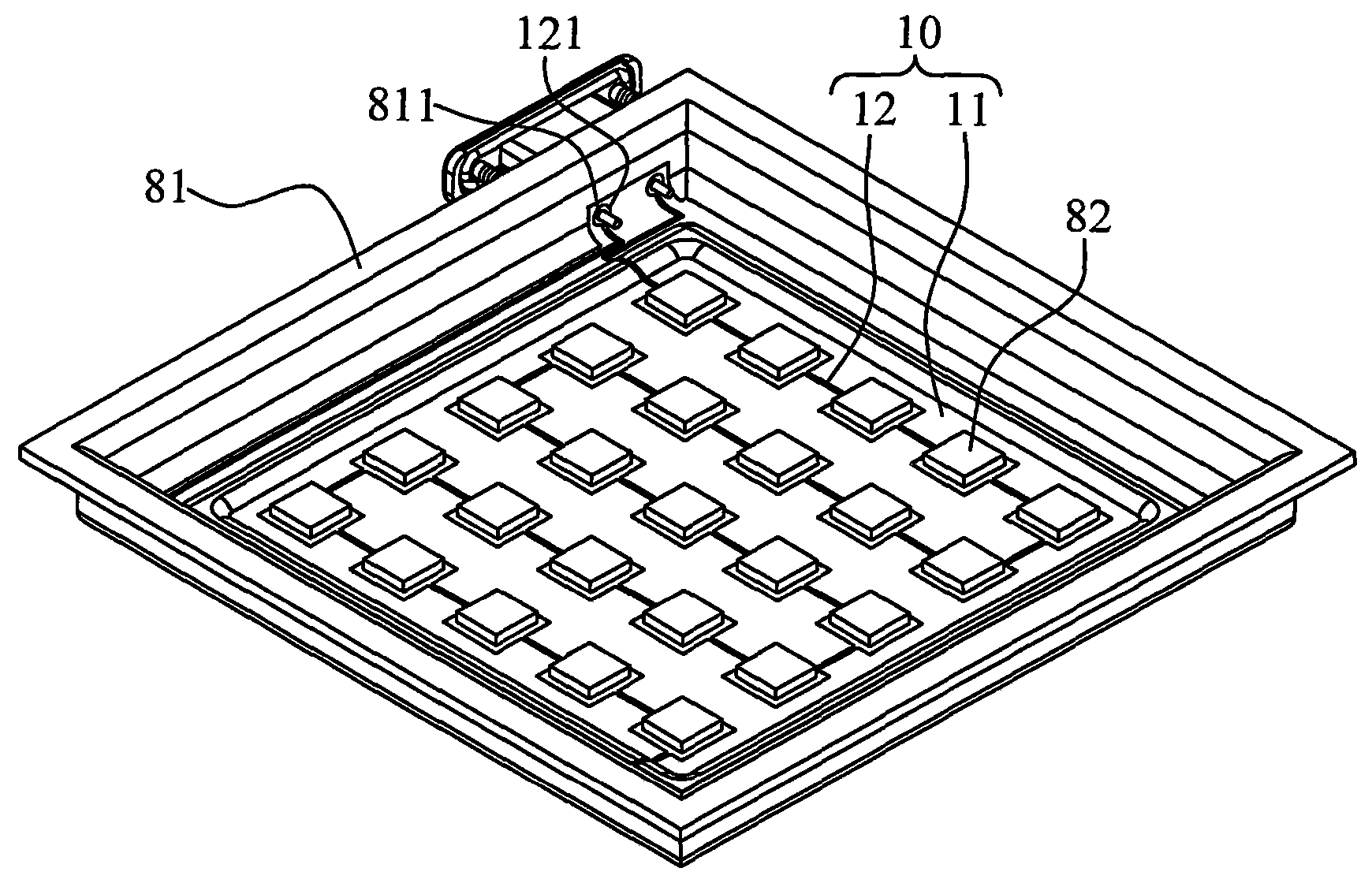Conductive coating structure for lighting device