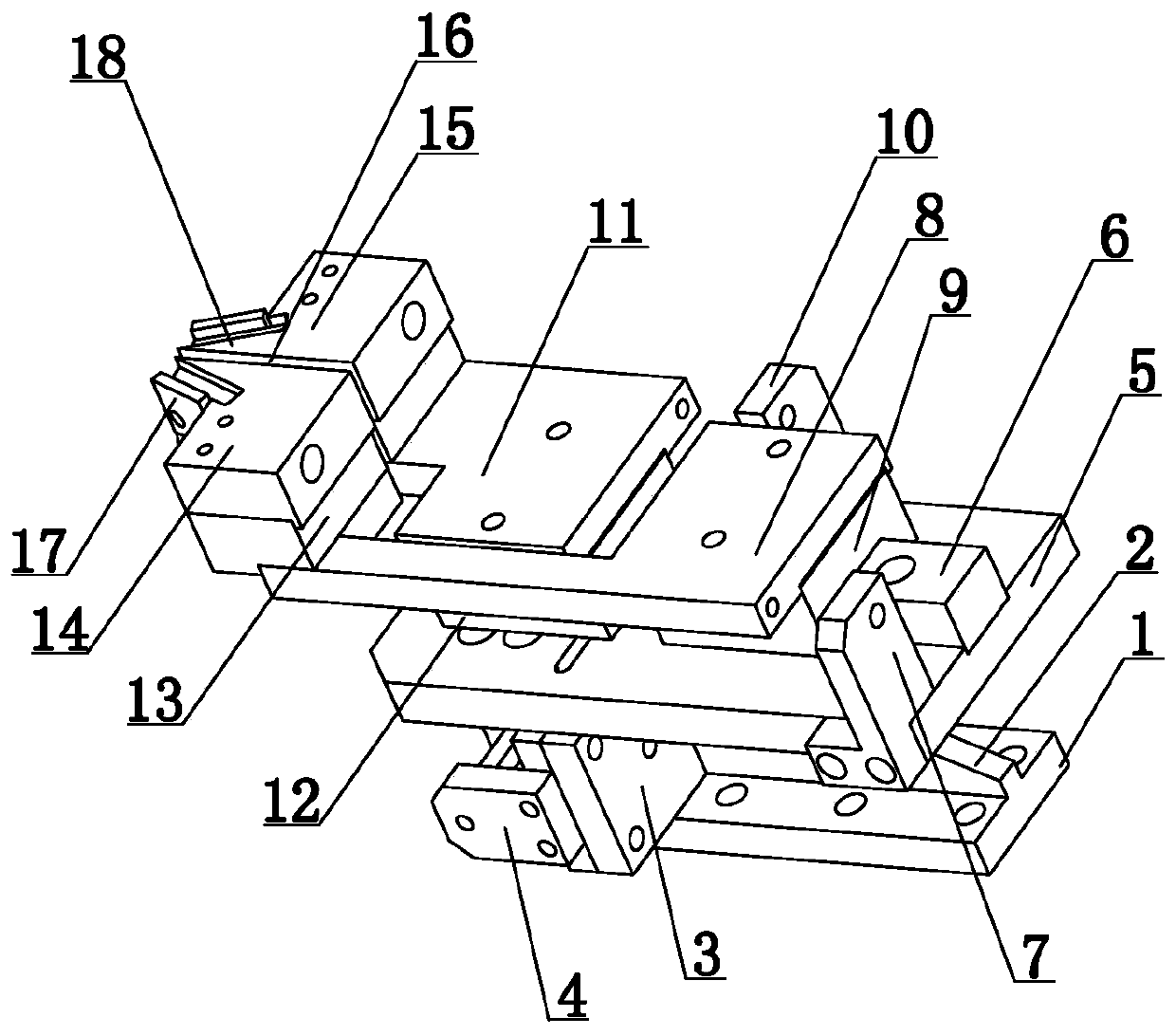 Paper cutting blade clamping device for numerical control machine tool