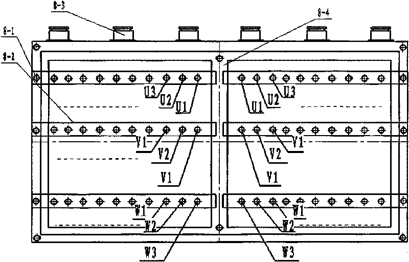 Low-voltage high power multi-branch three phase asynchronous motor