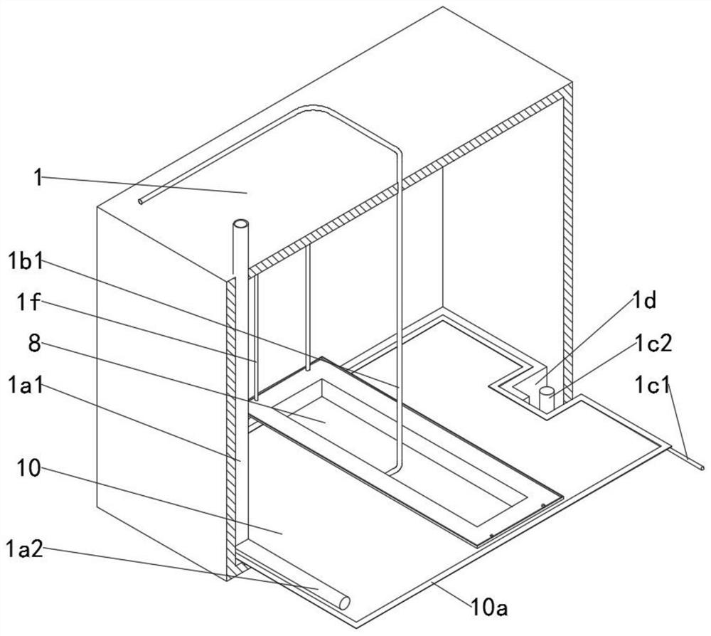 A closed sewage treatment device