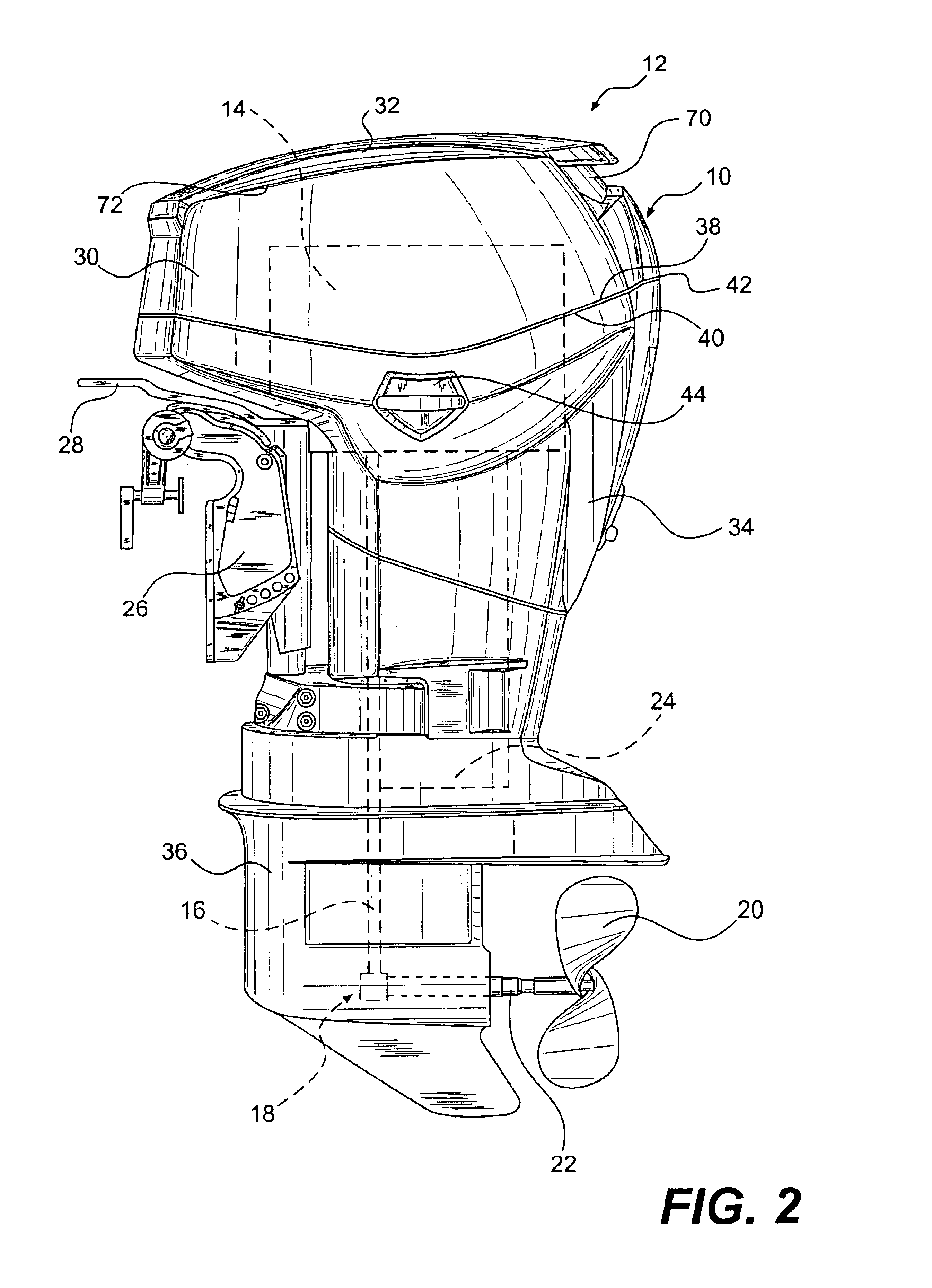 Outboard engine cowling