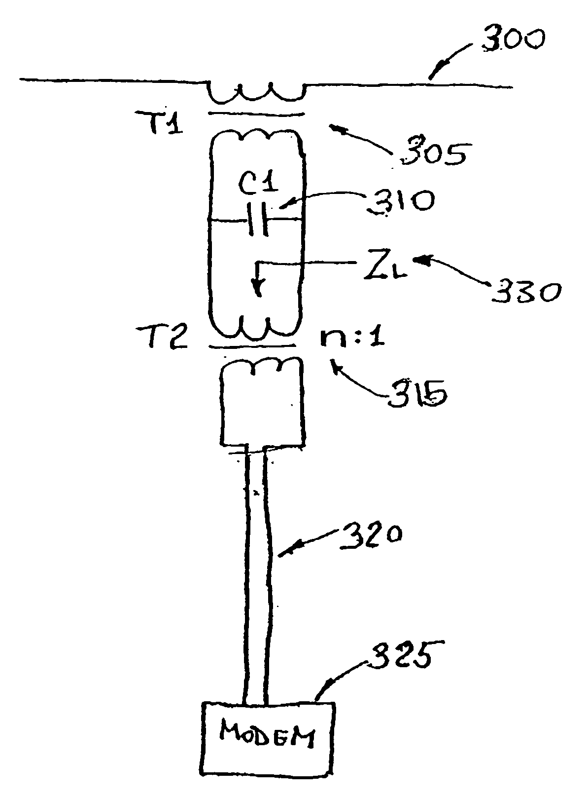 Arrangement of a data coupler for power line communications