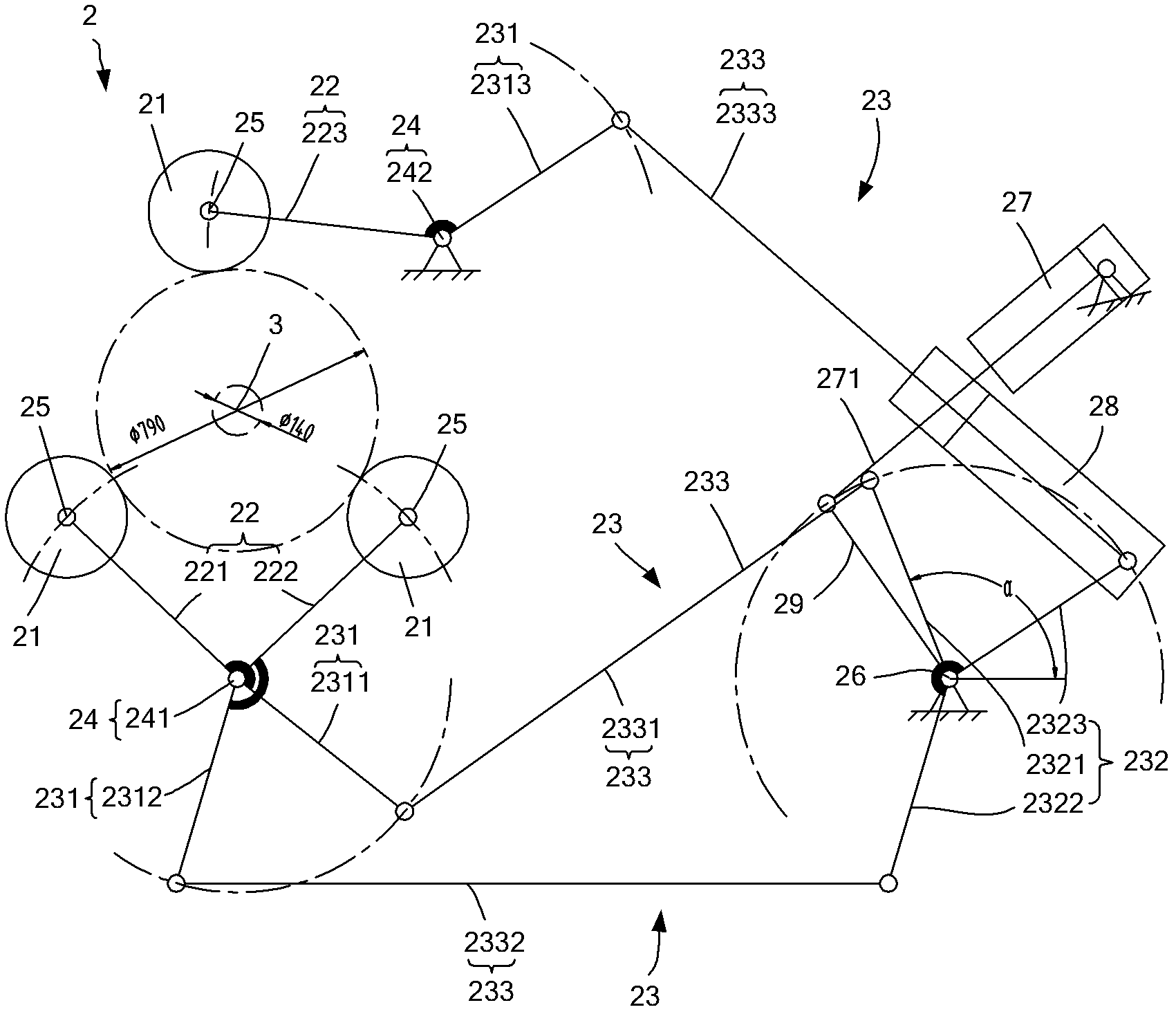 Three-roll plug steadier