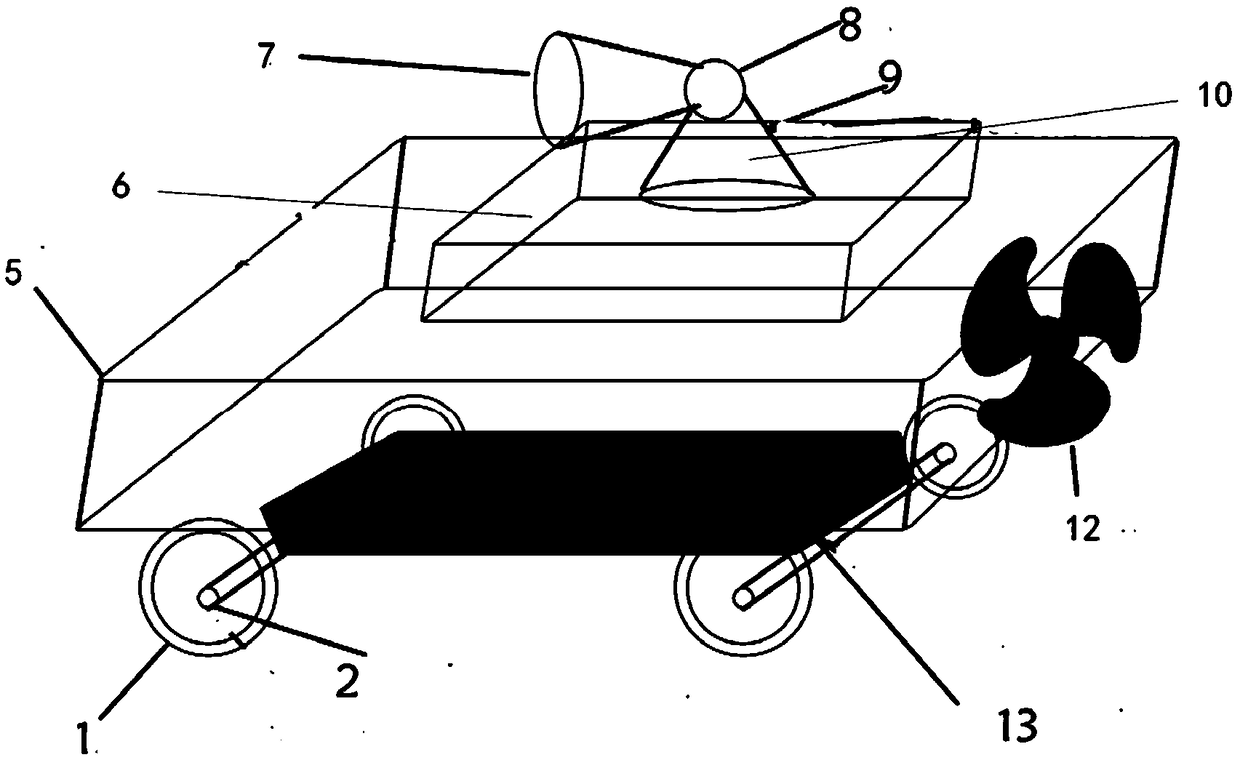 Amphibious remote control camera car