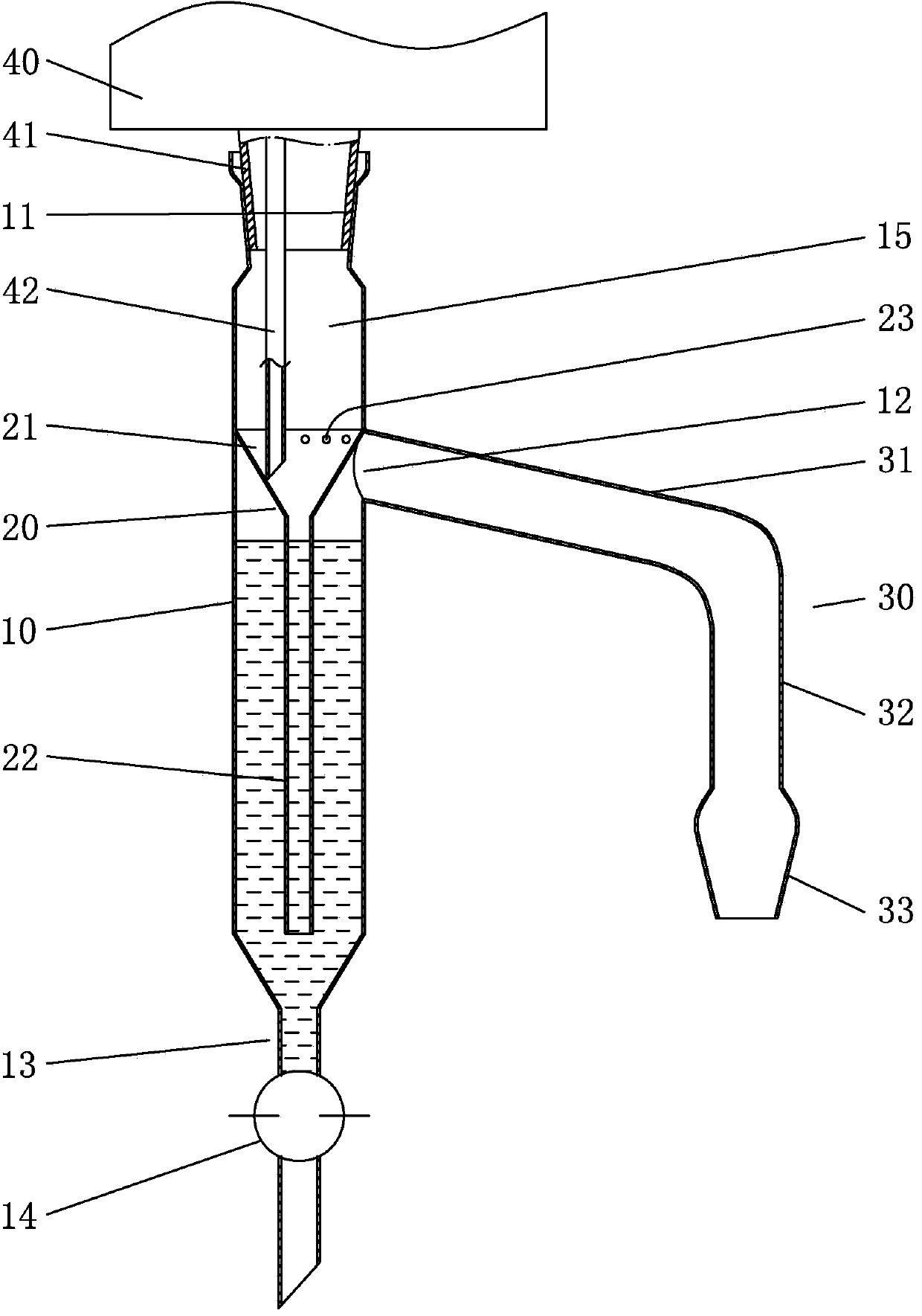 Glass gas-liquid separator