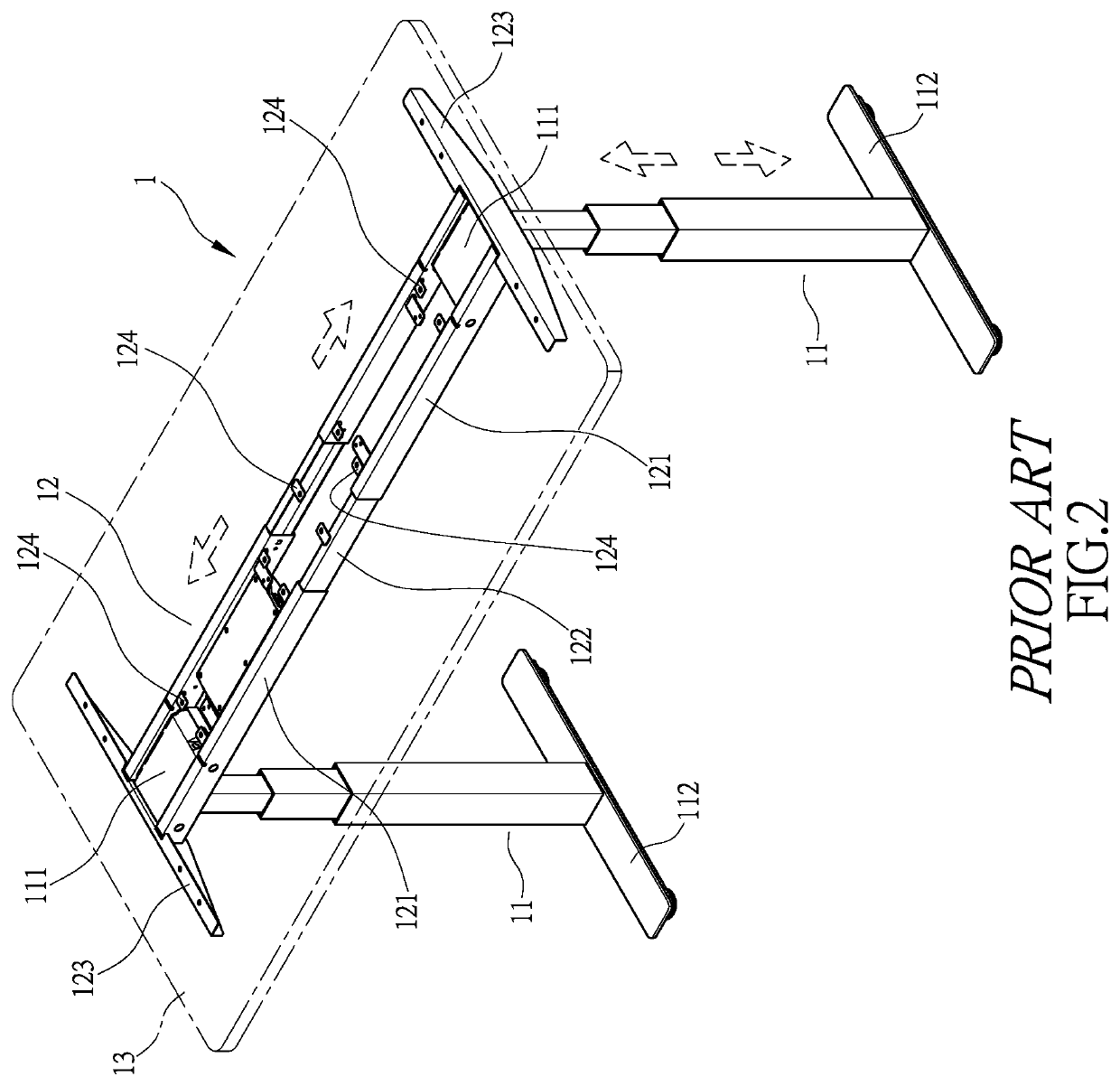 Electrical table carrier mechanism