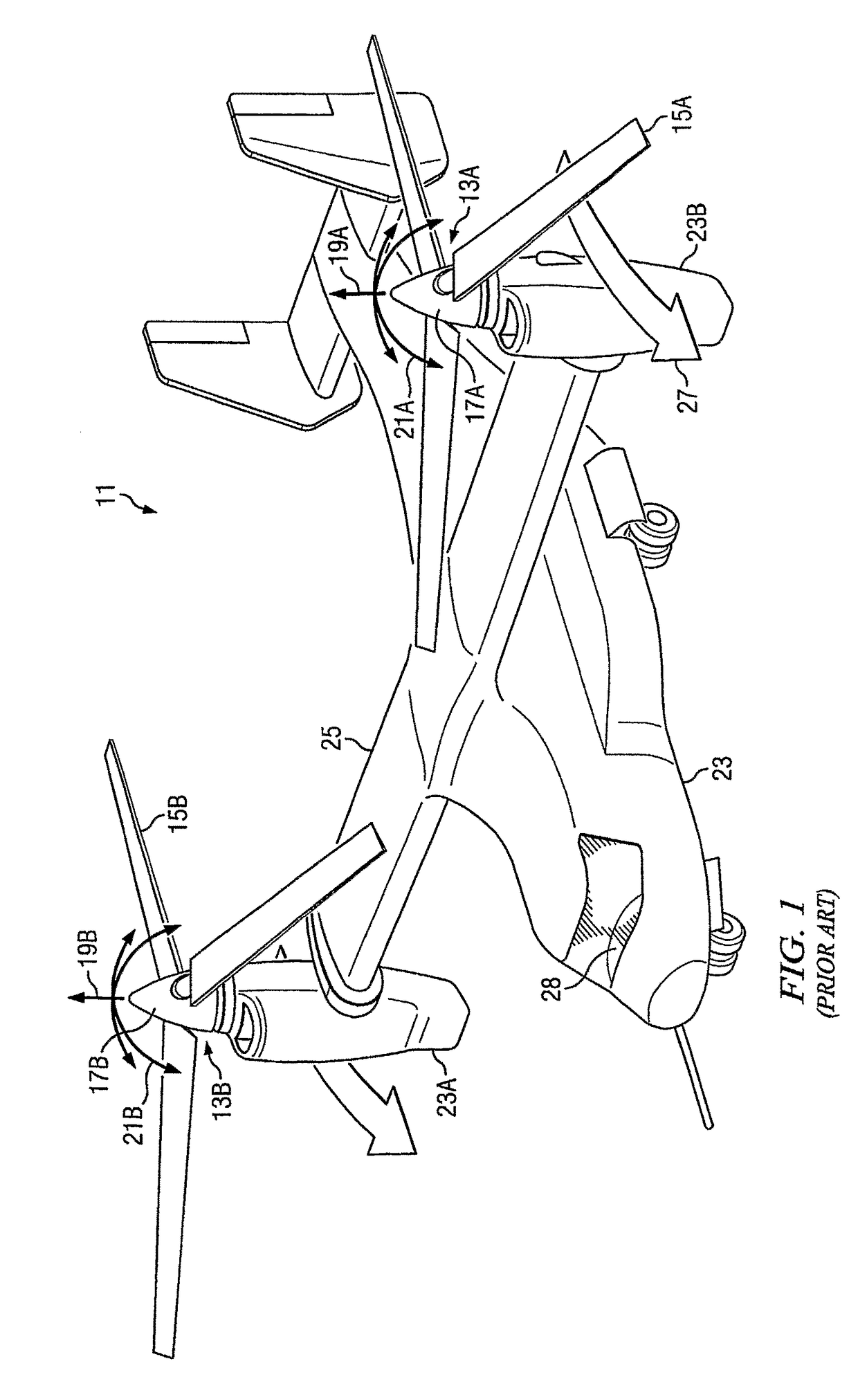Method and apparatus for flight control of tiltrotor aircraft