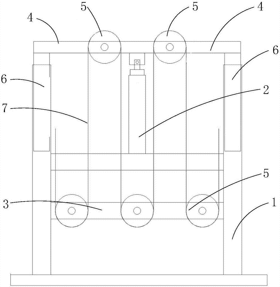 Iron wire supporting and stretching device and preparation process of metal protective mesh