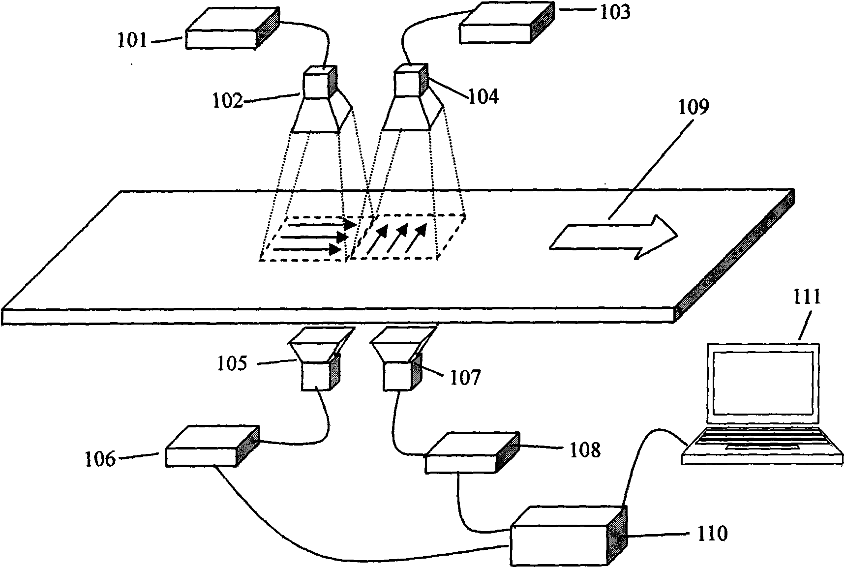 Dual-source dual-probe orthogonal device for measuring water content by microwave and measurement method