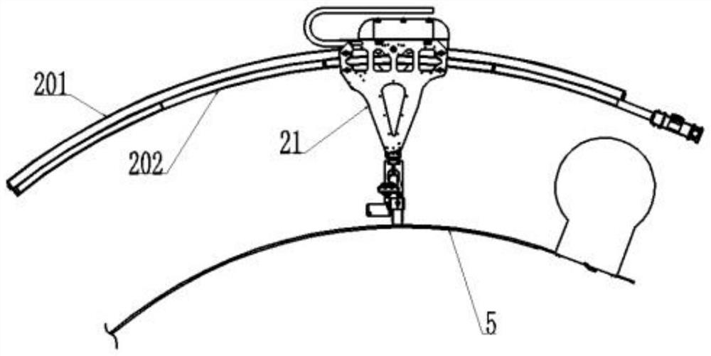 Mechanical arm and equipment for curtain wall cleaning