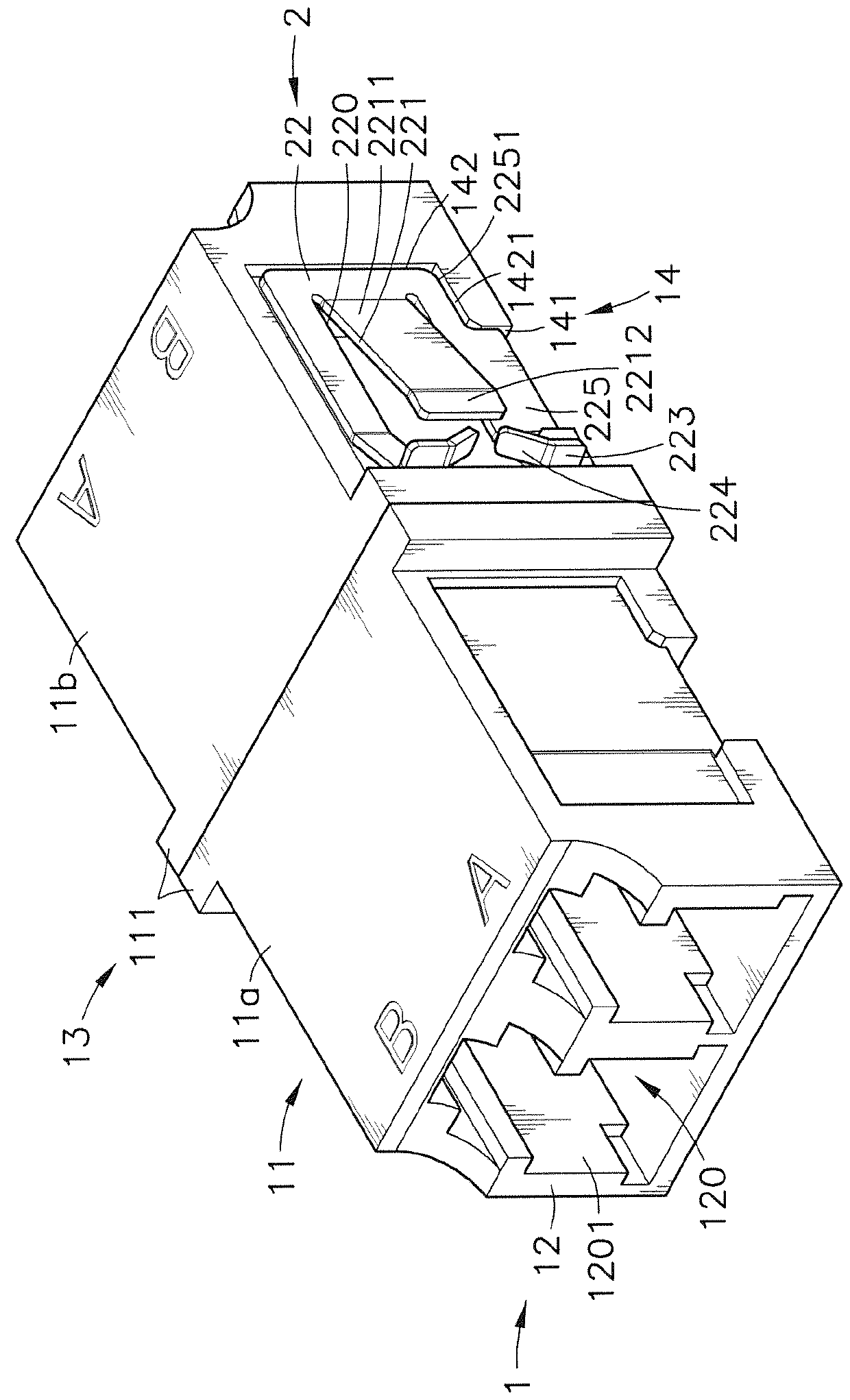 Stackable optical fiber adapter