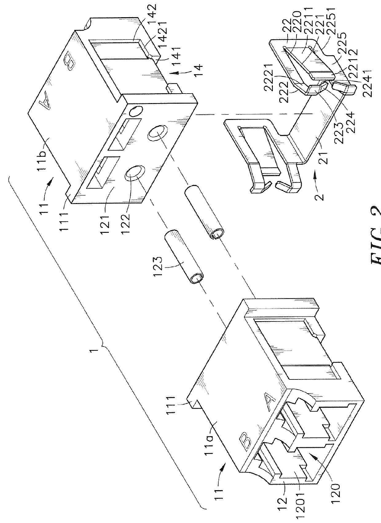 Stackable optical fiber adapter