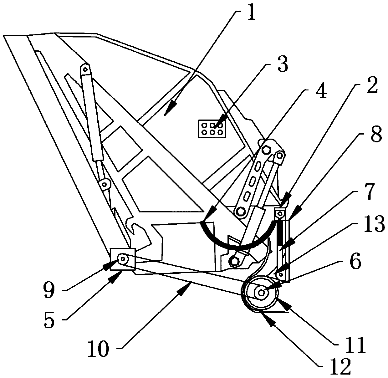 Garbage collection device of garbage compression vehicle