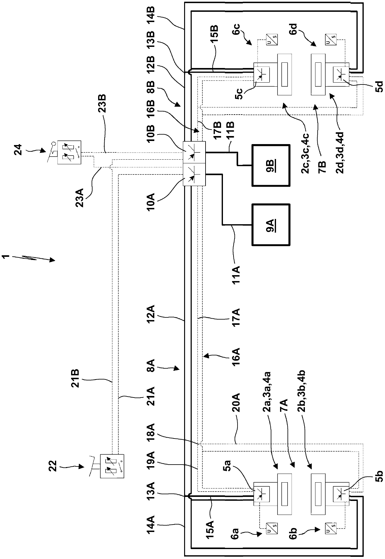 Electric brake system for a vehicle