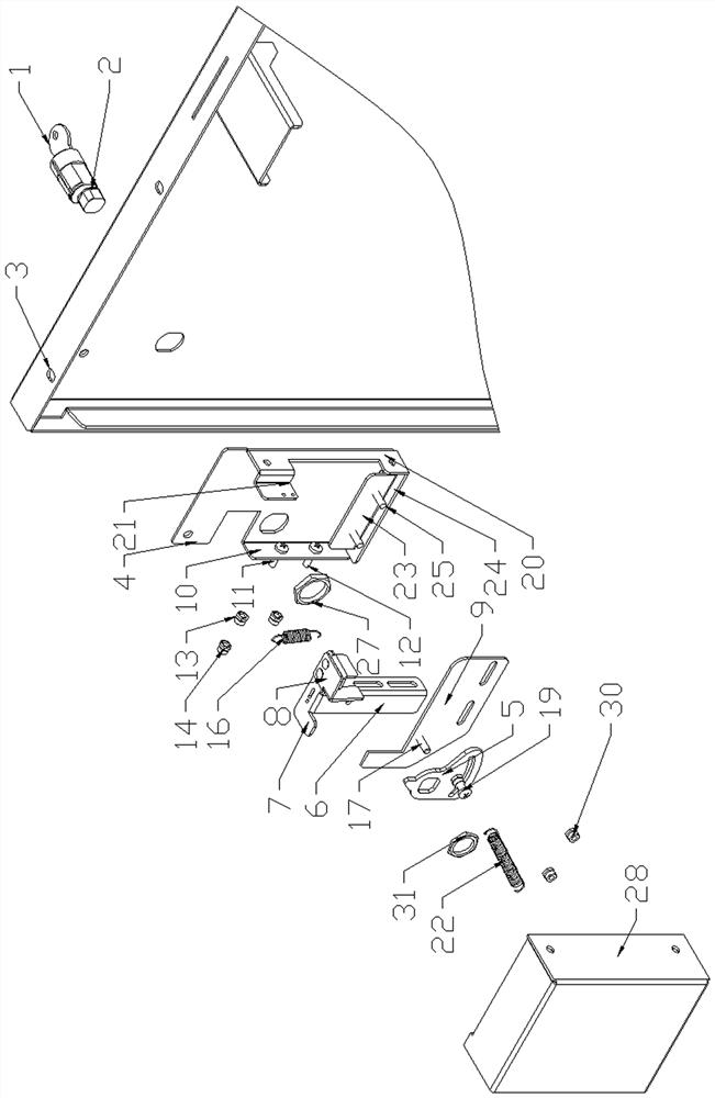 Interlocking device of cabinet body and door