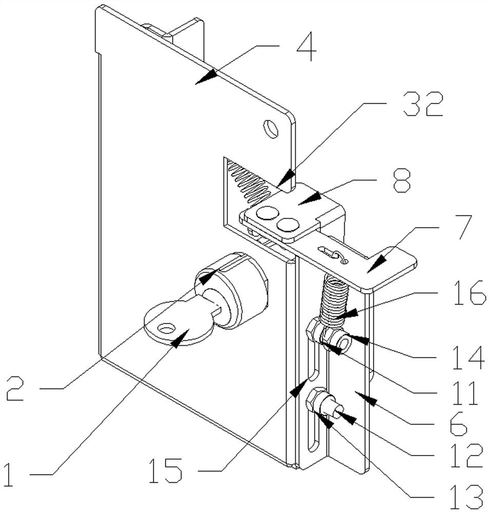 Interlocking device of cabinet body and door