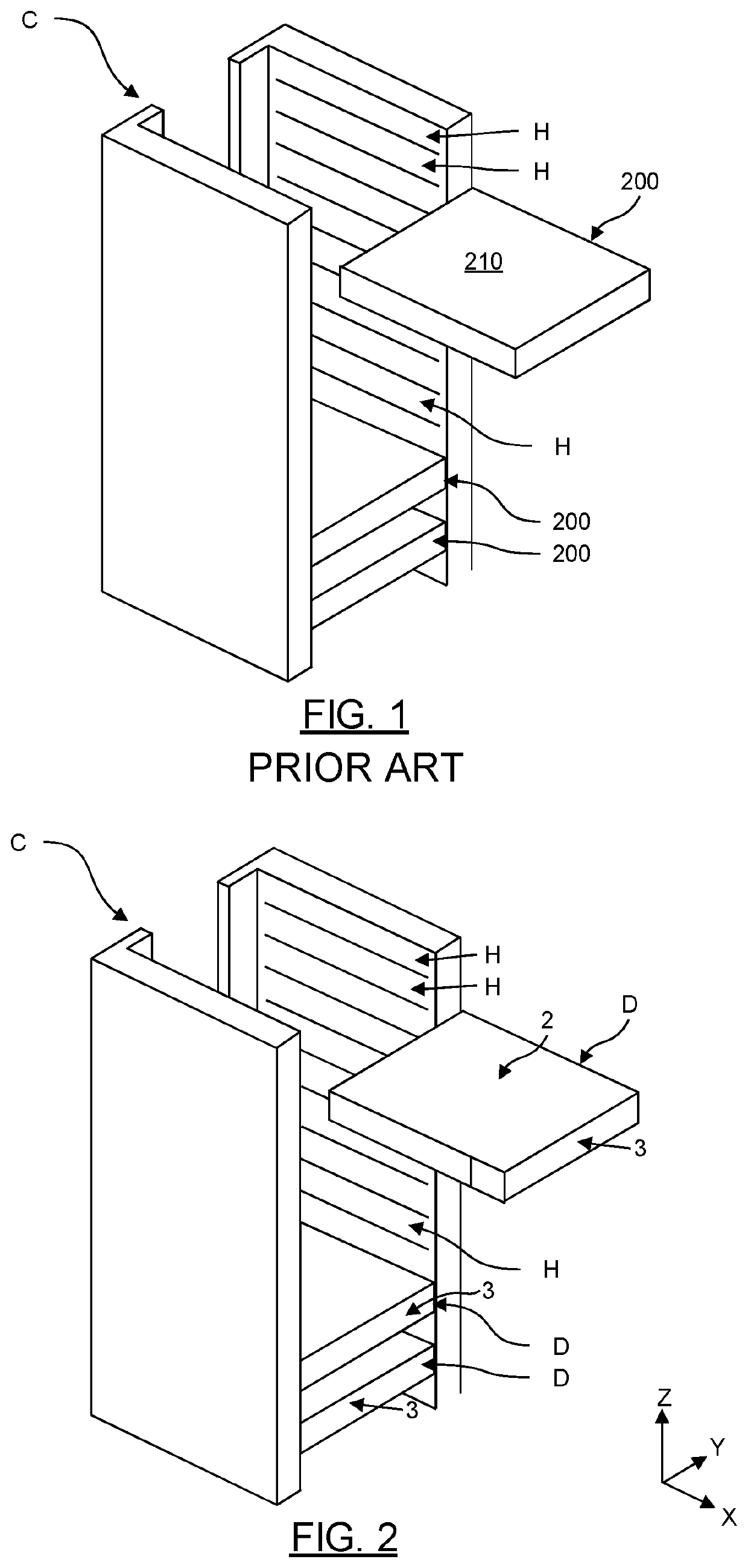 Electronic device configured to be mounted in a cluster housing and comprising a front tray for mounting at least one expansion card