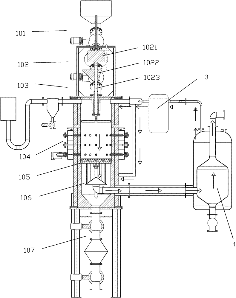 Downdraft biomass gasification reaction chamber and gasification process thereof
