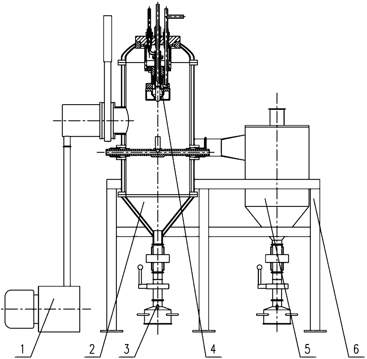 Preparation device and method for spherical tungsten powder