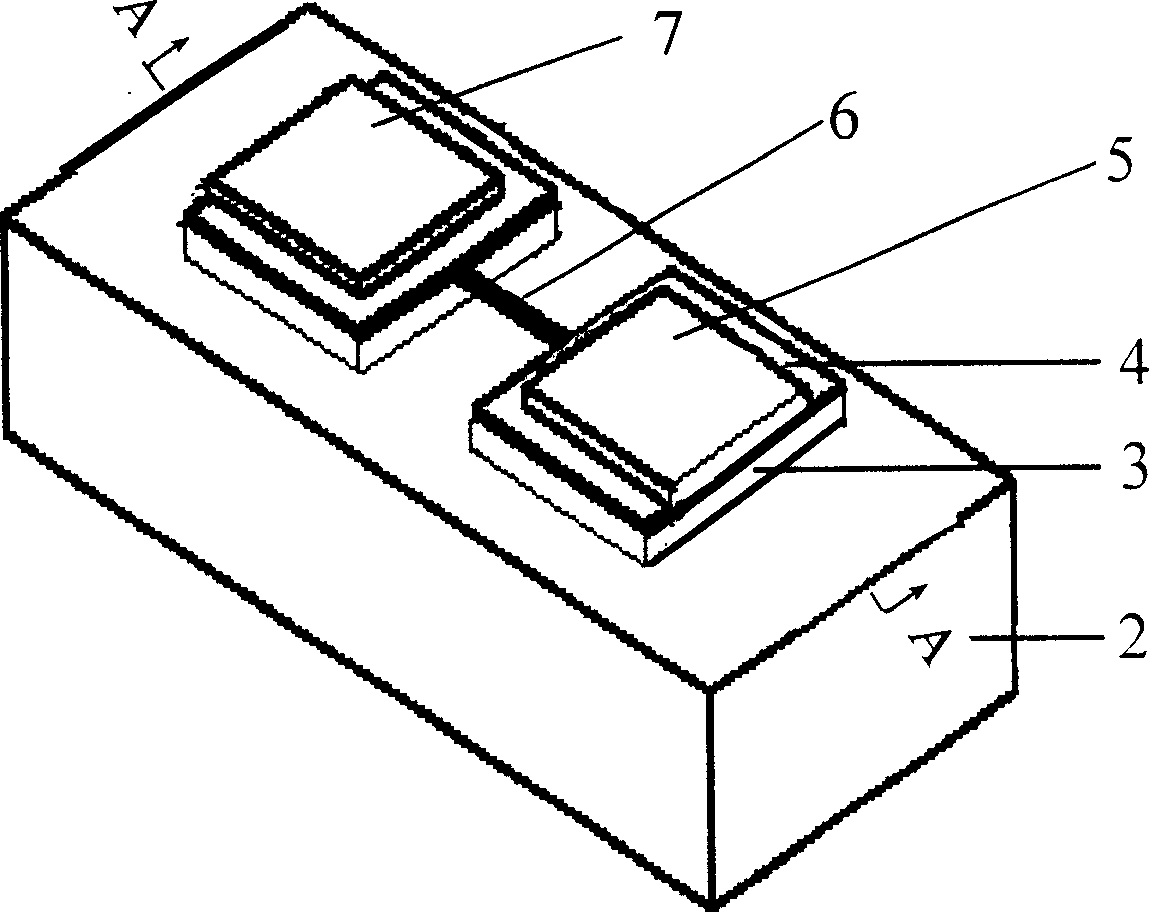 Nano-beam resonator with field effect pipe manufactured using sacrifice layer corrosion technology