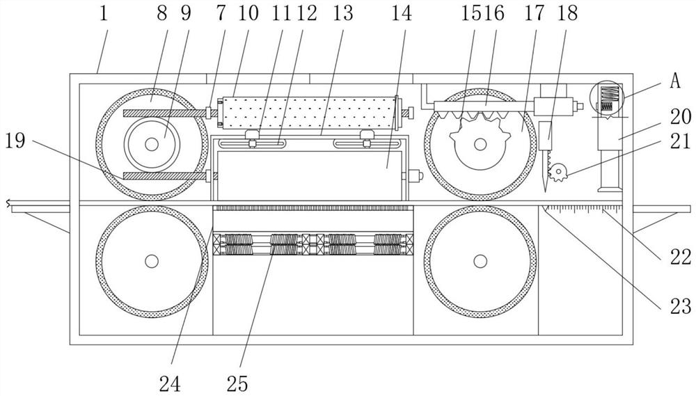Textile cloth winding and unwinding device with fixed-length measuring and cutting functions