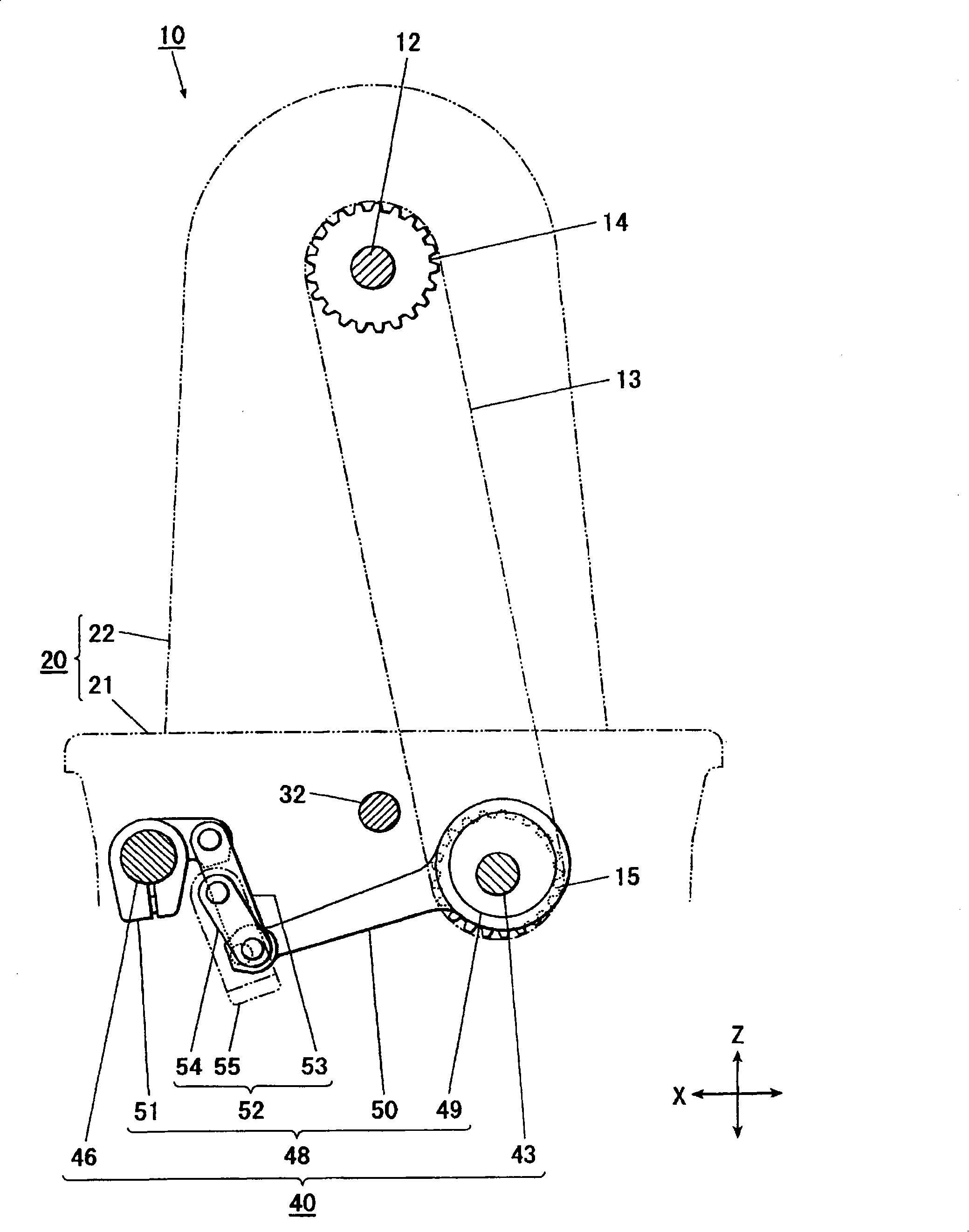 Feeding device of sewing machine