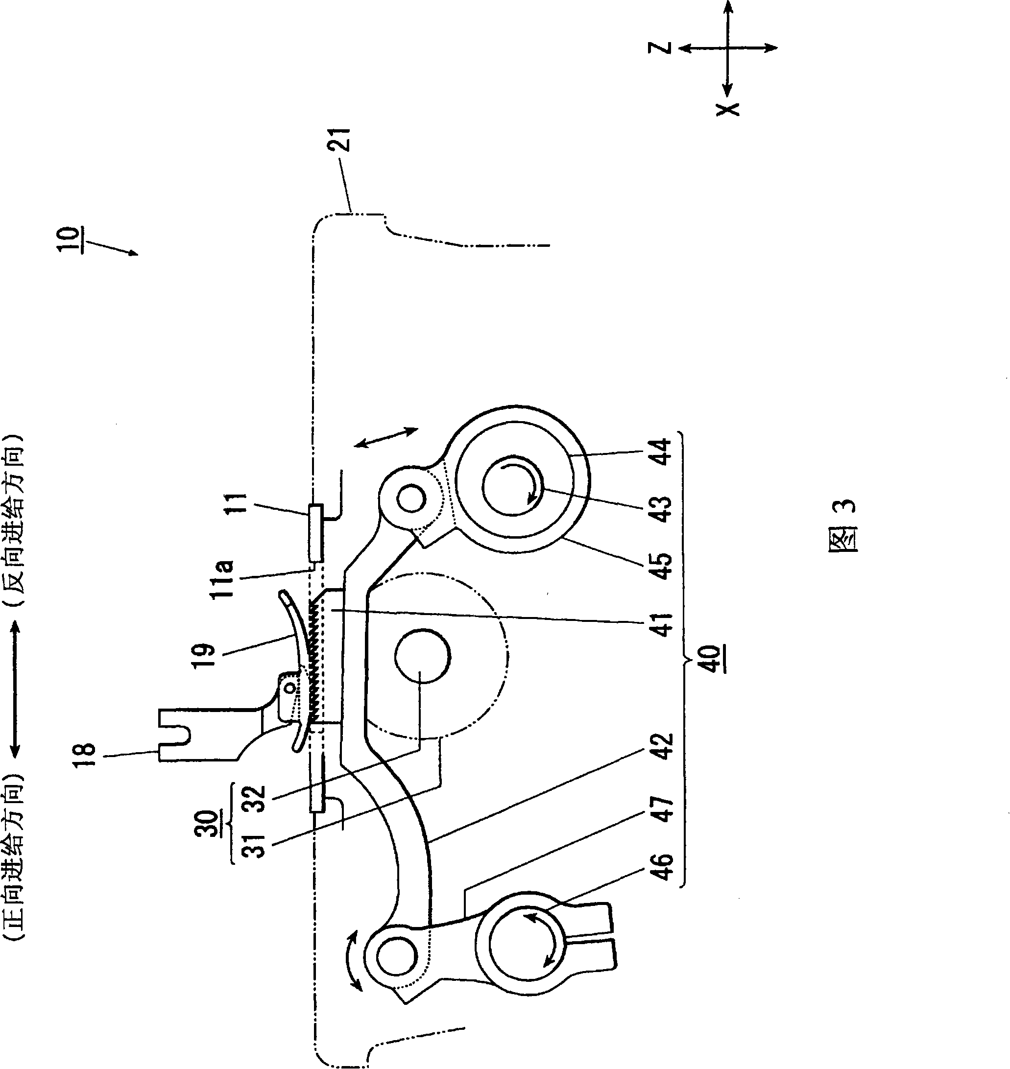 Feeding device of sewing machine