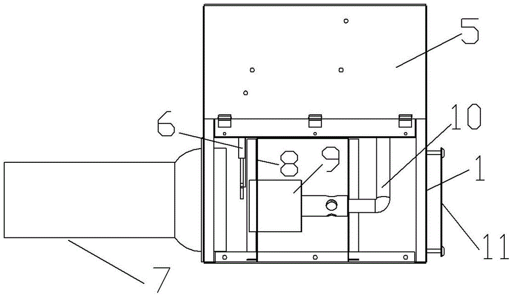Combustor box body device with stepping air mixing function