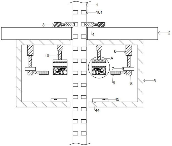 Pin type continuous lifting system for wind power platform