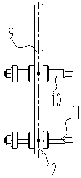 Control and measurement tool of toe-in of front axle used for steering oil cylinder and provided with double transverse pull rods