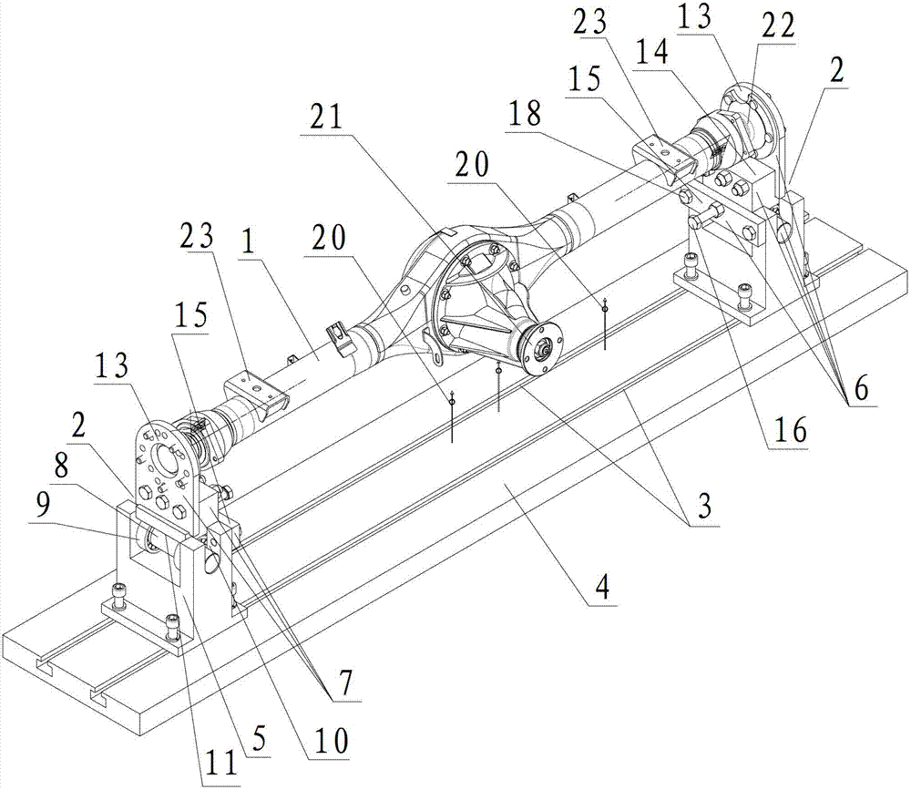 Bending test device for semi-floating drive axle, and test method of same