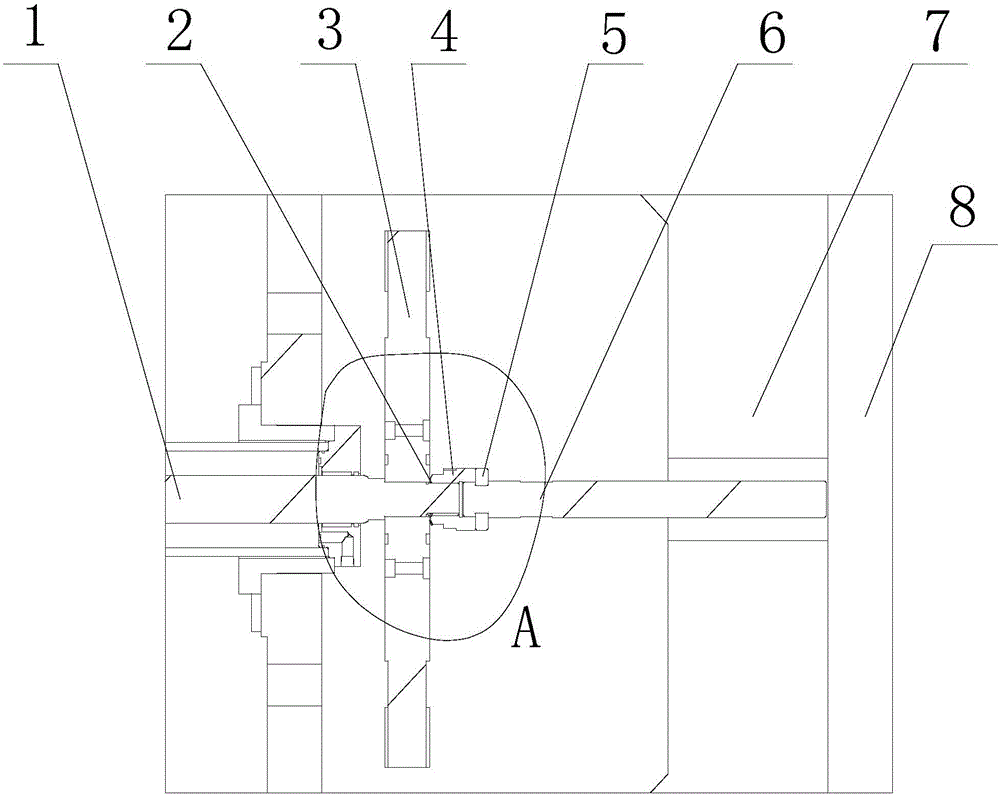 Knockout bar connection mechanism of injection molding machine