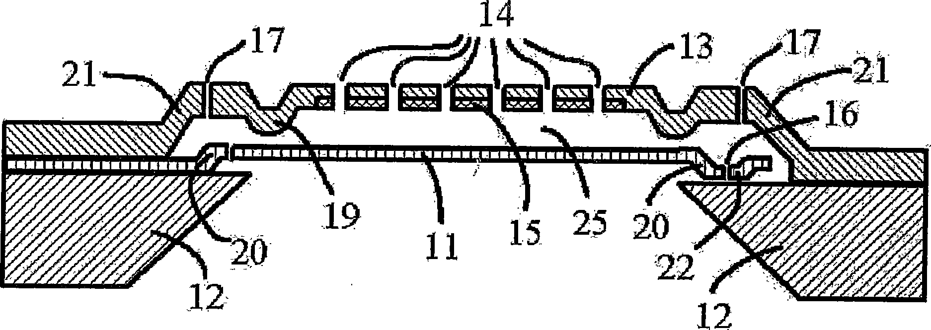 Capacitance type sound sensor in micro mechanical and electrical structure