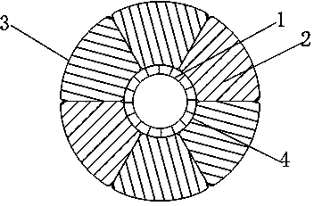 Oversized-section hollow corrugated split conductor