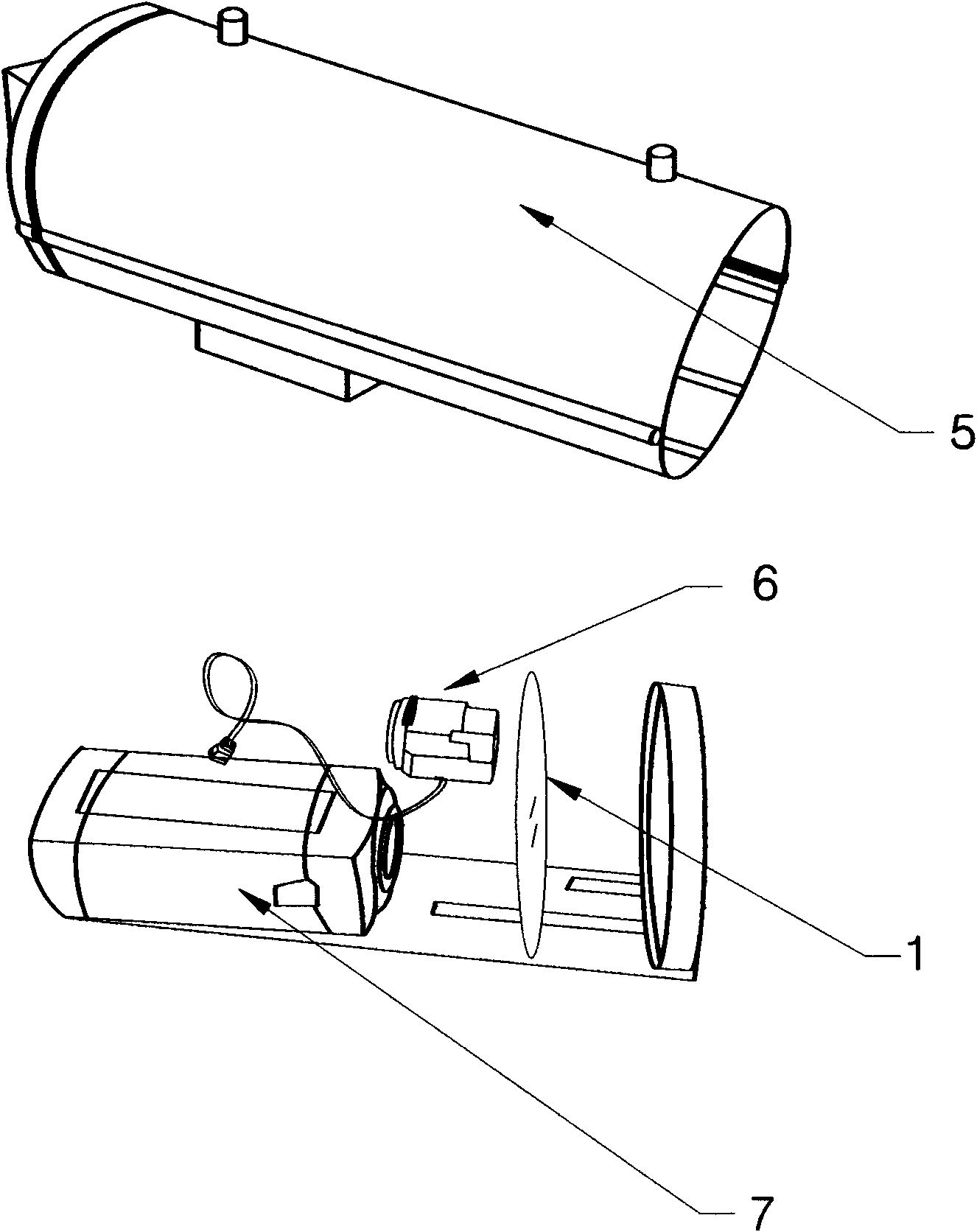 Application method of polarized lens in monitoring camera protection cover