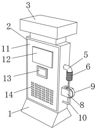Charging pile convenient for fixing charger and using method thereof