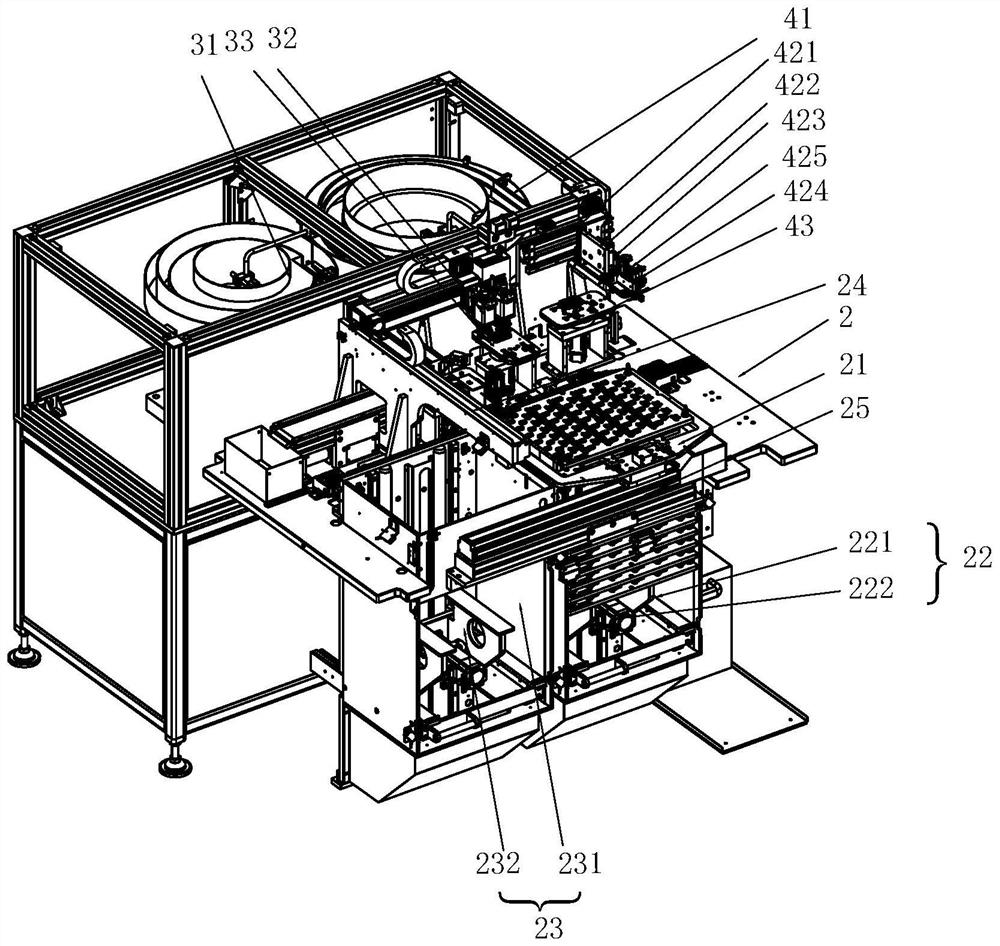 A loading and unloading system for an injection molding machine