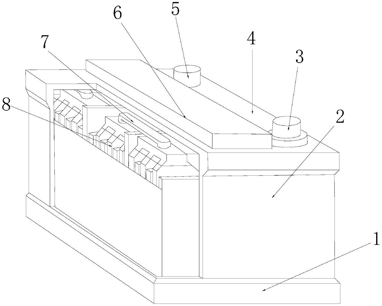 Fabrication device of sponge-shaped lead powder pillow cover for lead-acid storage battery sintered grid