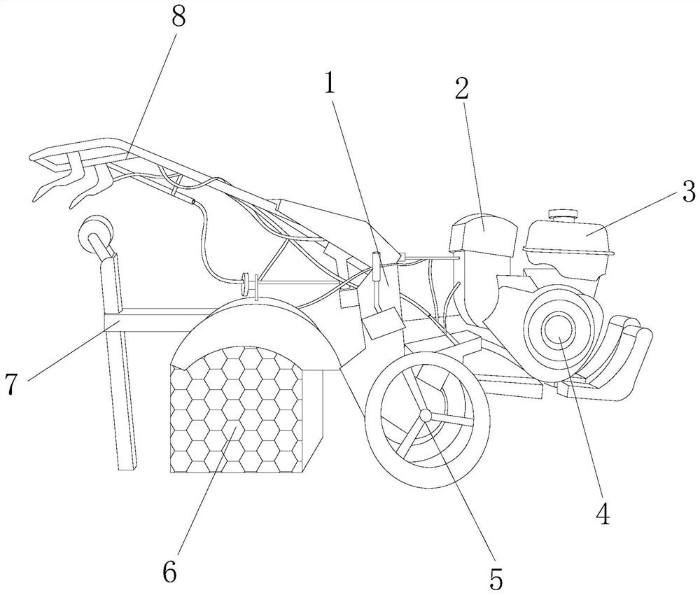 A modern agricultural soil-covering mechanical vehicle with uniform covering and resistance